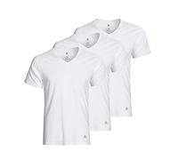 ATEK Men’s Stay Tucked Cooling Undershirts | Moisture Wicking Sweatproof Breathable V Neck T Shirts, Extra Long, White (3 Pack), Medium