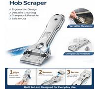 ATEK Oven Glass & Hob Scraper Cleaning Tool Multi-Purpose Non-Scratch Cleaner For Cleaning Grease, Paint, Labels, Stickers, Limescales