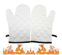 ATEK Oven Gloves, Heat Resistant Oven Mitts Pair with Hanging Loop, Non Slip, Extra Long Heat Proof Kitchen Cooking Gloves for Baking, BBQ Grill & Dessert Making