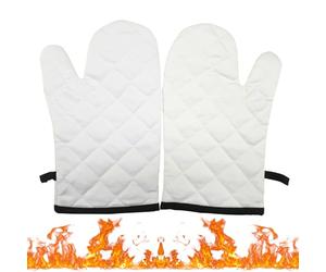 ATEK Oven Gloves, Heat Resistant Oven Mitts Pair with Hanging Loop, Non Slip, Extra Long Heat Proof Kitchen Cooking Gloves for Baking, BBQ Grill & Dessert Making