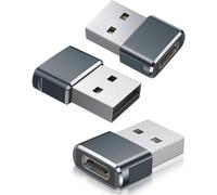 ATEK Pack Of 3 Usb 3.1 Type C Female To Usb A Male Adapter 5Gbps High Speed Data Sync And Fast Charging Converter Plug For Laptop Pc