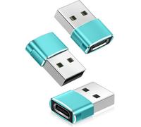 ATEK Pack Of 3 Usb 3.1 Type C Female To Usb A Male Adapter 5Gbps High Speed Data Sync Fast Charging Converter Plug For Laptop Pc Green