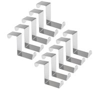 ATEK Pack of 40 Over Door Hooks Stainless Steel Over Door Hook for Bathroom Kitchen Bedroom & Office Over Cupboard and Drawer Hooks for Hanging Clothes Towels & Kitchen Essentials