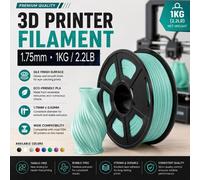 Atek Pla 3D Printer Filament 1.75mm 1Kg Green Teal Spool Low Warp Fdm