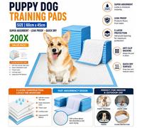 ATEK Puppy Dog Training Pads Large Size Pack Of 200 60 X 45Cm Super Absorbent Leak Proof Quick Dry Anti Slip Potty Toilet Animal Mat