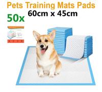 ATEK Puppy Dog Training Pads Large Size Pack Of 50 60 X 45Cm Super Absorbent Leak Proof Quick Dry Anti Slip Potty Toilet Animal Mat