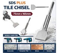 ATEK Sds Plus Chisel Tool 165mm X 75mm Pack Of 1 Angled Bent Wide Chisels Cracking Removal Ceramics Floor Tile Masonry Concrete