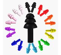 ATEK Silicone Ear Plugs - 5 Pairs Reusable Noise Cancelling Earplugs for Sleep, Travel, Work - Soft & Durable, Effective Sound Insulation