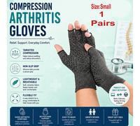 ATEK Small Fingerless Compression Arthritis Gloves Pair Of 1 Men Women Pain Relief Symptoms Glove Rheumatoid Osteoarthritis Raynauds