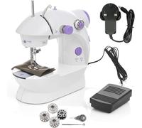 ATEK Small Sewing Machine for Beginner Portable handheld Mini Sow Swing in White Atek White