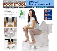 ATEK Toilet Stool For Adults Anti Slip Squat Step Bathroom Foot Stool For Constipation Relief Hemorrhoids Ibs And Digestive Health