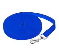 ATEK Training Lead for Dogs, 15m/50ft Nylon Extra Long Leash for Dog Training with Easy Handle for Large, Medium, Small Puppy, Dog Trainings Leads for Walking, Recall, Obedience, Tracking (Blue)