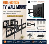 ATEK Tv Wall Bracket For 32-70Inch Led Lcd, Full Motion Swivel Tilt Tv Wall Mount, Heavy Duty Full Articulating Dual Arms Up To 50Kg Lo