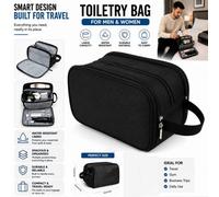 ATEK Unisex Travel Wash Bag Large Capacity Pockets Toiletery Shaving Cosmetic Makeup Large Storage Capacity Make Up Skincare Case