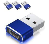 ATEK USB to USB C Adapter 3 Pack, USB C Male to USB Female 3.0 OTG Adapter for Fast Charging & Data Sync, High Speed Data Transfer Type C Converter for iPhone16 15 Series, iPad Air 6, & Galaxy S21 S20