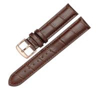 Ateldooly Cow Leather Watch Band Replacement Leather Watch Band Rose Gold Buckle Black Brown Watch Straps, Brown Rosegold, 22mm