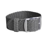 Ateldooly Nylon Watchband Canvas Fabric Woven Bracelet 14mm-22mm Watch Band Strap One Piece Wristband, Grey, 14mm
