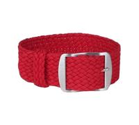 Ateldooly Nylon Watchband Canvas Fabric Woven Bracelet 14mm-22mm Watch Band Strap One Piece Wristband, Red, 18mm