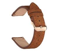 Ateldooly Suede Leather Watch Bands 18mm 20mm 22mm Cowhide Straps Bracelet Golden Brown Watch Wristband, Golden Brown-rg, 18mm