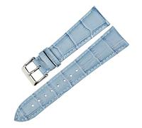 Ateldooly Watch Straps Leather Watch Band 12/14/16/17/18/19/20/22mm Watchbands Belt Bracelet Yellow Blue Pink Red Women Watch Straps, Blue, 19mm