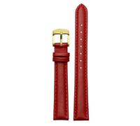 Ateldooly Watchband Women Leather Quick Release Watch Strap 12mm 14mm 15mm 16mm 18mm Bracelet, Red Golden, 15mm