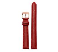 Ateldooly Watchband Women Leather Quick Release Watch Strap 12mm 14mm 15mm 16mm 18mm Bracelet, Red Rose Gold, 15mm