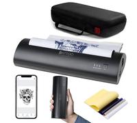 Atelics Wireless Tattoo Transfer Stencil Printer, with 10Pcs Transfer Paper, Portable Tattoo Transfer Thermal Copier Machine for Temporary and Permanent, Compatible for iOS ＆ Android Phone ＆ PC