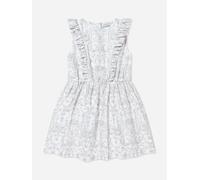 Atelier Choux Girls Aurélie Toile de Jouy Ruffle Dress in Ivory - Ivory - 5 Yrs