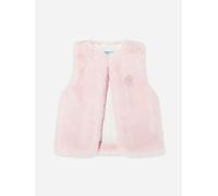 Atelier Choux Girls Gabrielle Faux Fur Gilet in Pink - Pink - 3 Yrs