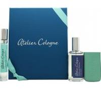 Atelier Cologne Gift Set 30ml Patchouli Riviera Cologne Absolue (Pure Perfume) + 10ml Clémentine California Cologne Absolue (Pure Perfume) + Leather Case