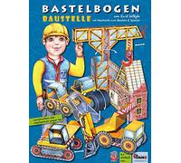 ATELIER COLOR Construction vehicles papertoys crafts for kids age 6+ toys with paper models with mechanism, 3D kit excavator, crane, wheel loader, dump truck, roller building site