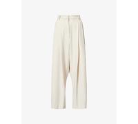 Atelier Ninety Five Womens Atelier Ninety Five The Barrel Pleated Woven Trousers Ecru L