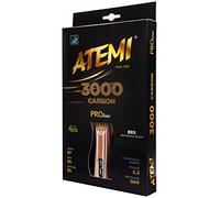Atemi 3000 Pro Carbon Table Tennis Racket | Optimal Control And Power | ITTF Approved Rubber |Natural Exotic Woods |All Levels | Optimized Sleeves, Colours And Conditioning