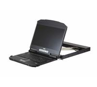 Ultra Short Depth Dual Rail WideScreen 18.5" LCD Console (USB, HDMI/DVI/VGA) CL3000NW ATEN (1920 x 1080 Full HD @60Hz), No software required, UK, 1 KVM Market Leader