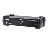 ATEN 2-Port USB 3.0 4K HDMI KVMP Switch with Audio Mixer