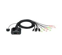 ATEN 2-Port USB-C DisplayPort Hybrid Cable KVM Switch