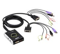 ATEN 2-Port USB DVI/Audio Cable KVM Switch with Remote Port Selector