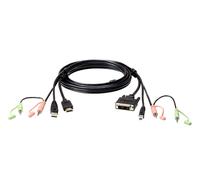 Aten 2L-7D02DH 1.8M USB HDMI to DVI-D KVM Cable with Audio