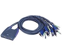 ATEN 4-Port USB VGA/Audio Cable KVM Switch (1.8m) CS64U (up to 2048 x 1536; DDC2B) support - Windows, Linux, Mac, Sun