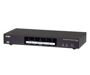 ATEN 4K USB 3.0 Dual Display KVMP Switch 4 Port CS1944DP (4096 x 2160 @ 60Hz and 3840 x 2160 @ 60Hz; 2-Port USB 3.1 Gen 1 hub, 5 Gbps) Supports MST UK | #1 KVM Market Leader