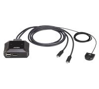 ATEN US3312 2-Port 4K DisplayPort USB Type-C Cable KVM Switch