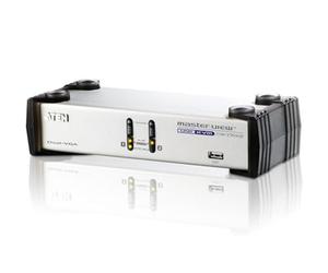 ATEN CS1742 2-Port USB VGA Dual Display/Audio KVMP Switch, silver