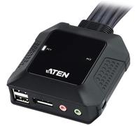 ATEN CS22DP 2-Port USB DisplayPort Cable KVM Switch
