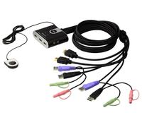 ATEN 2-Port USB HDMI KVM Switch with Audio 1920 x 1200 pixels - Black