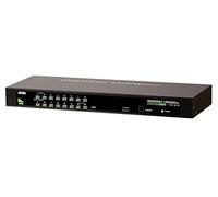 ATEN Economical 16-Port PS/2-USB KVM Switch CS1316 (up to 2048 x 1536) controls 16 computers; cascade up to 2 levels & control up to 256 computers, Two level password security, for desktop/rack mount