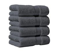 ATEN Homeware Egyptian Cotton Bath Towel Set - 4 Piece Hand Towels Set with 4 Large Hand Towels - 40 x 70 cm - Ultra Soft & Highly Absorbent, OEKO-TEX Certified, Made in Egypt (Steel Grey)