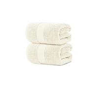 ATEN Homeware Luxury Egyptian Cotton Bath Towels Extra Large - 600 GSM 2 Pieces of 80x170 cm Bath Sheets - Highly Absorbent and Quick Dry Towel Set - Super Soft Towels for Bathroom (Cream)