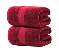 ATEN Homeware Supreme Egyptian Cotton Bath Sheet Set - 2 Piece Set with 2 Jumbo Size Bath Sheets 90 x 160 cm, Ultra Soft, Highly Absorbent, OEKO-TEX Certified, Made in Egypt (Cranberry)