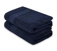 ATEN Homeware Supreme Egyptian Cotton Bath Towel Set - 2 Piece Set with 2 Extra Large Bath Towels 70 x 140 cm, Ultra Soft, Highly Absorbent, OEKO-TEX Certified, Made in Egypt - (Navy)