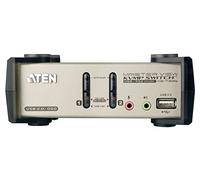 ATEN PS/2-USB VGA/Audio 2-Port KVMP™ Switch with OSD CS1732B (2048 x 1536; DDC2B) Independent switching of KVM, USB, and Audio focus, support Windows, Mac & Sun, no software, UK, #1 KVM Market Leader